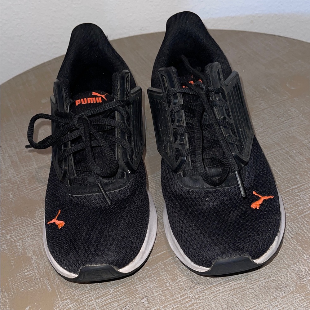Puma Black and Orange Sneakers